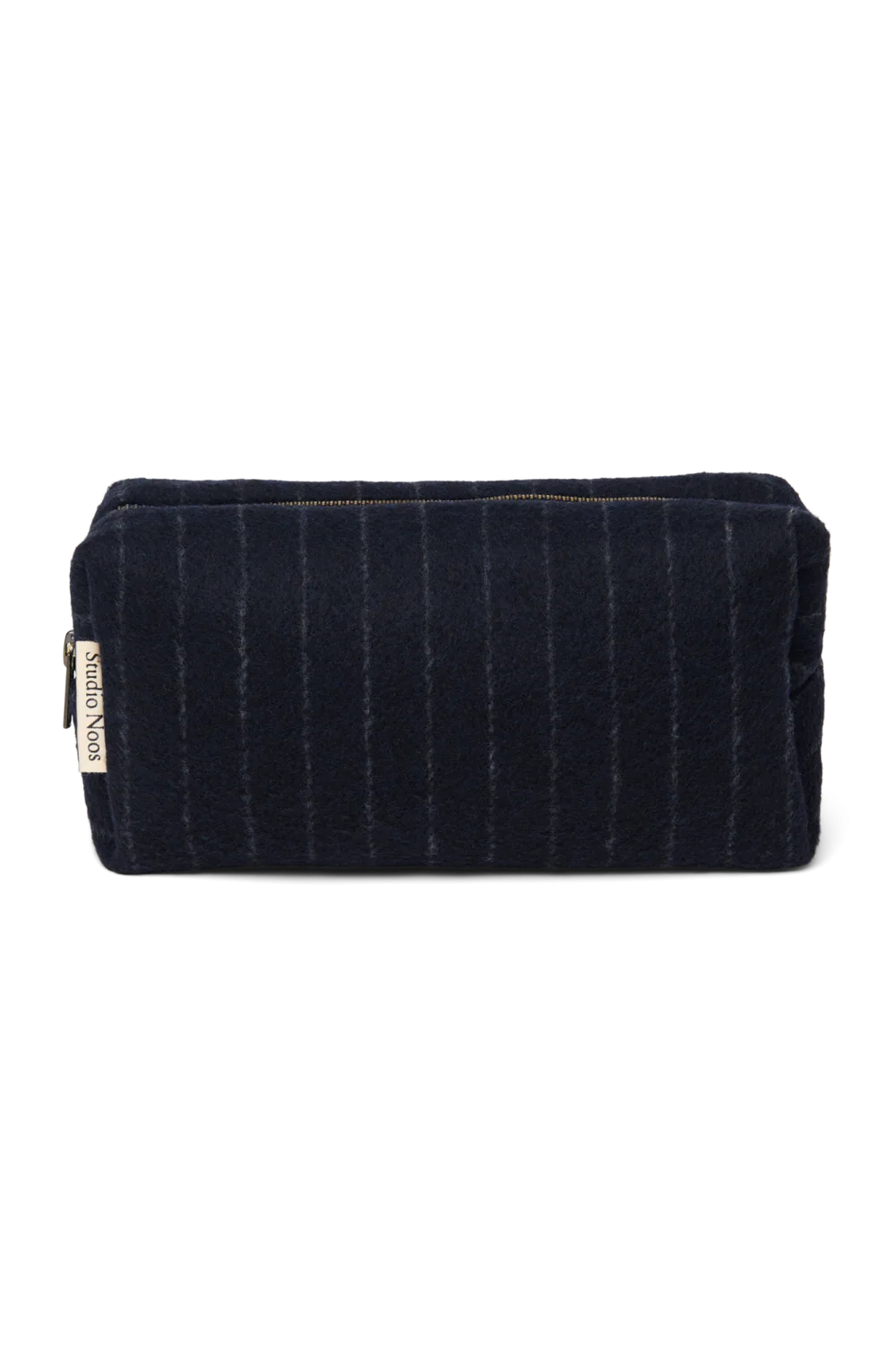 Flannel Chalkstripe Pouch | Dark Blue