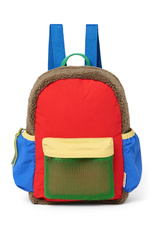 Patchwork Midi Backpack | Fiery Red