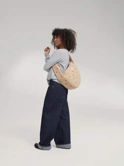 Teddy Cross Body Bag | Ecru Hearts