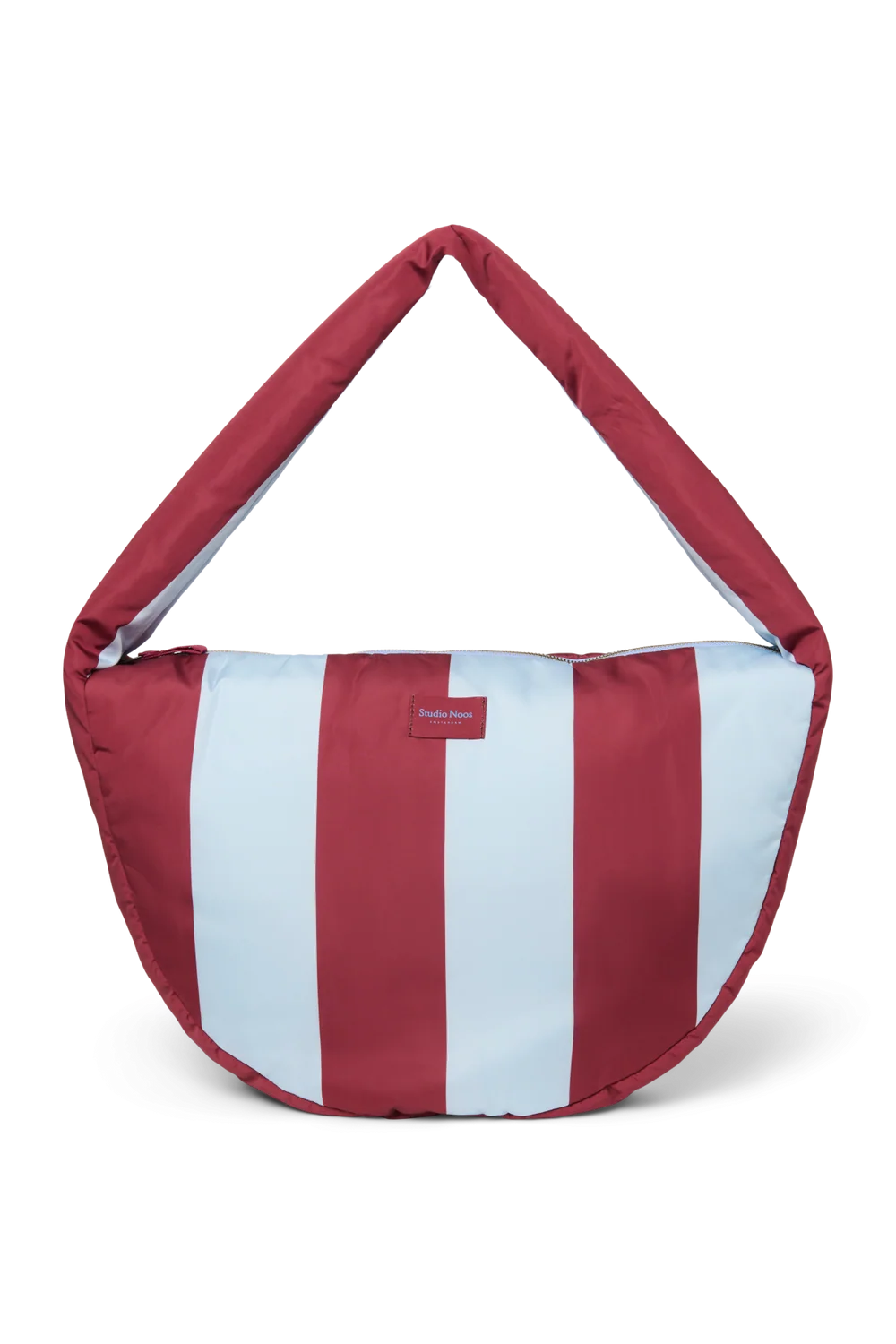 Bold Stripe Cross Body Bag | Bordeaux/Light Blue