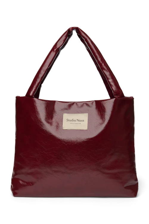 Vegan Leather Mom Bag | Burgundy