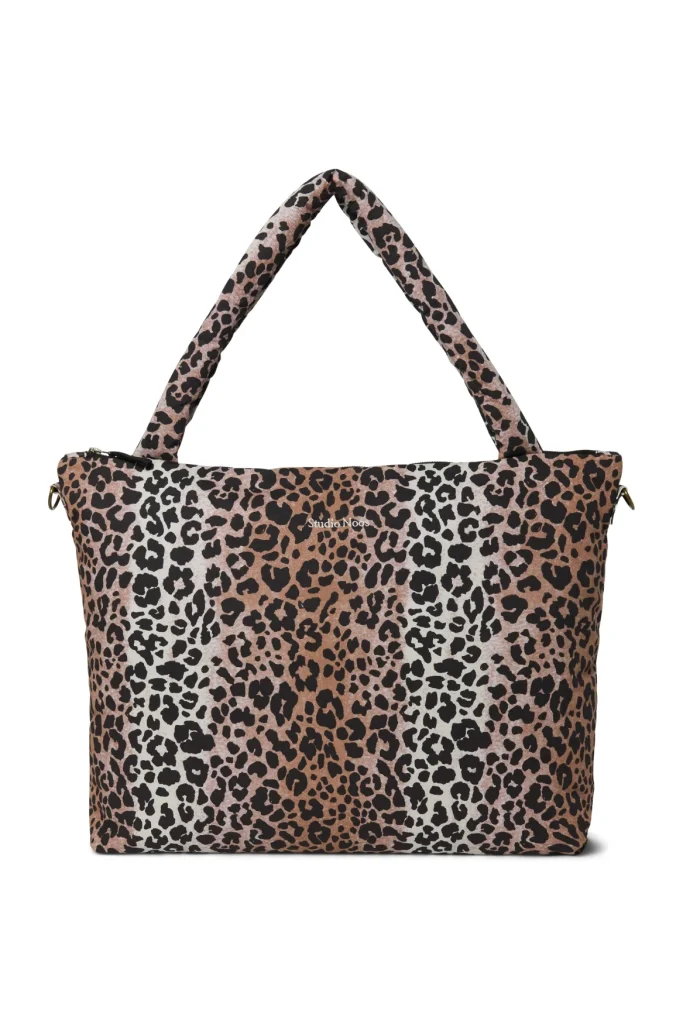 Soft Cotton Diaper Bag | Hazel Leopard
