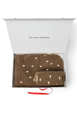 Classic Teddy Gift Set | Brown Hearts