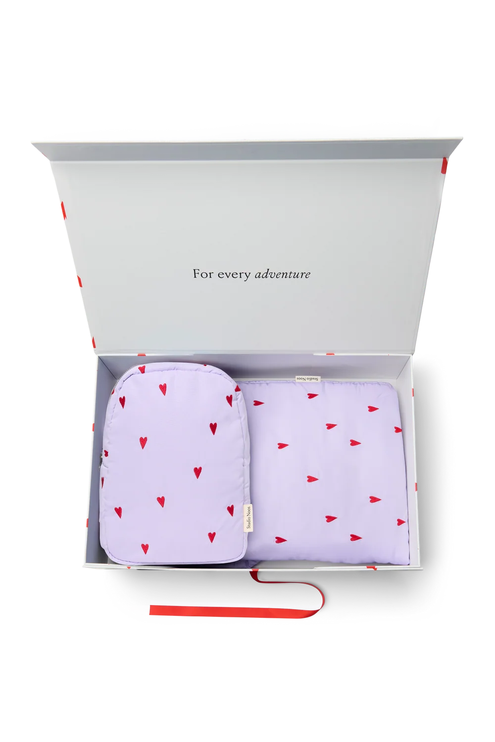 Matching Puffy Gift Set | Purple Hearts