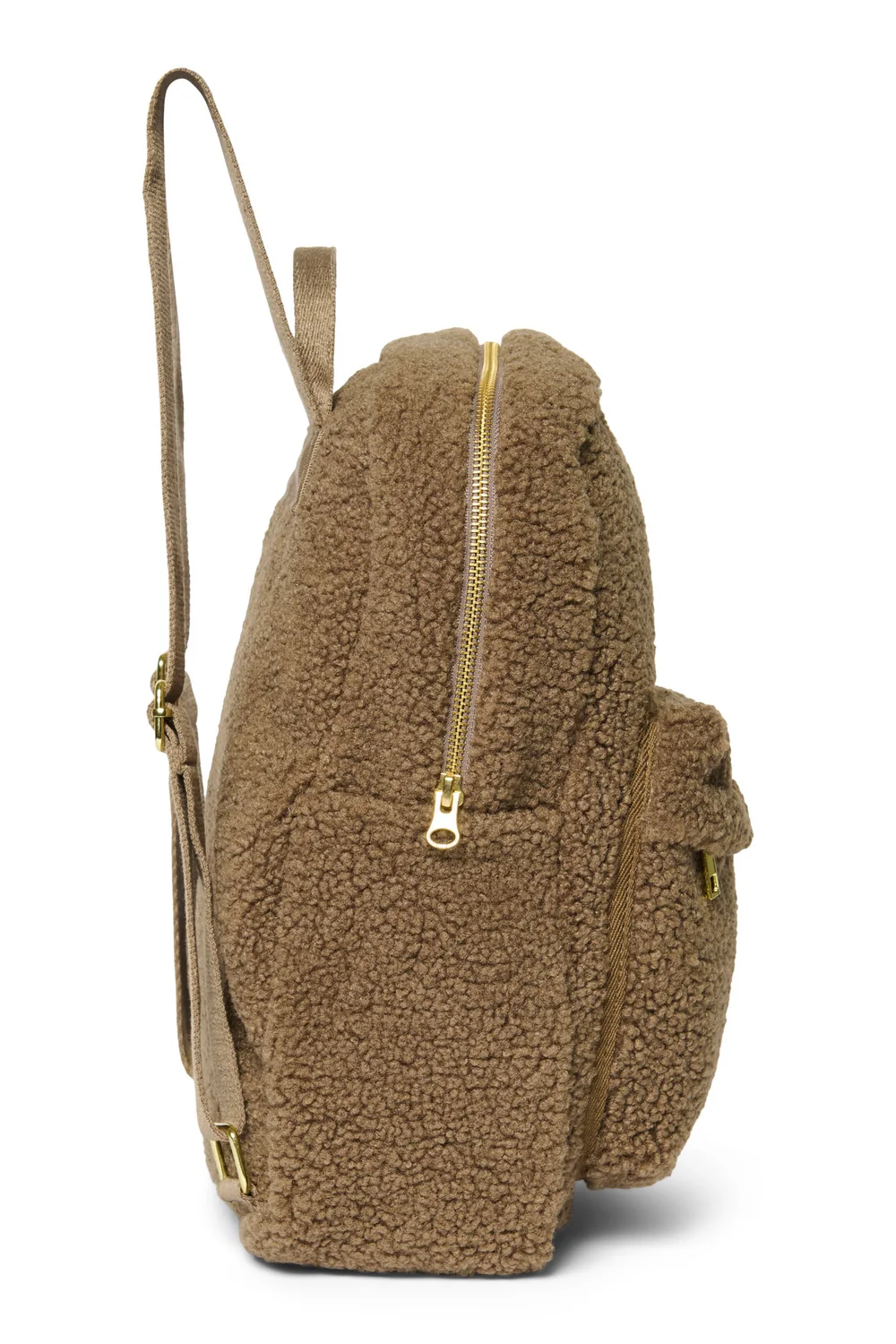 Teddy Midi Backpack Front Pocket | Brown