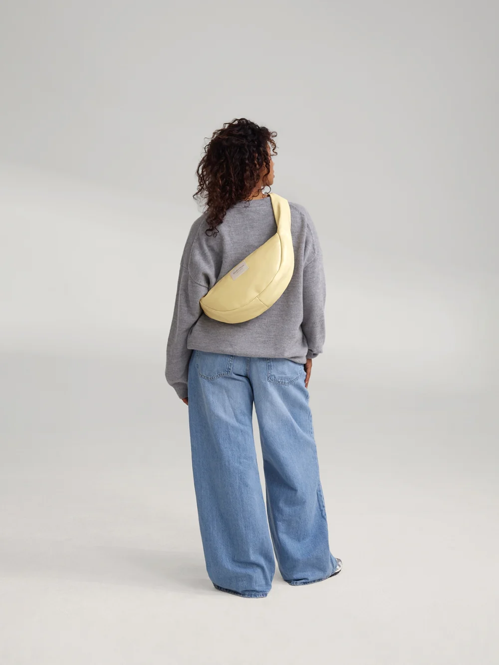 Vegan Leather Mini Cross Body Bag | Butter Yellow