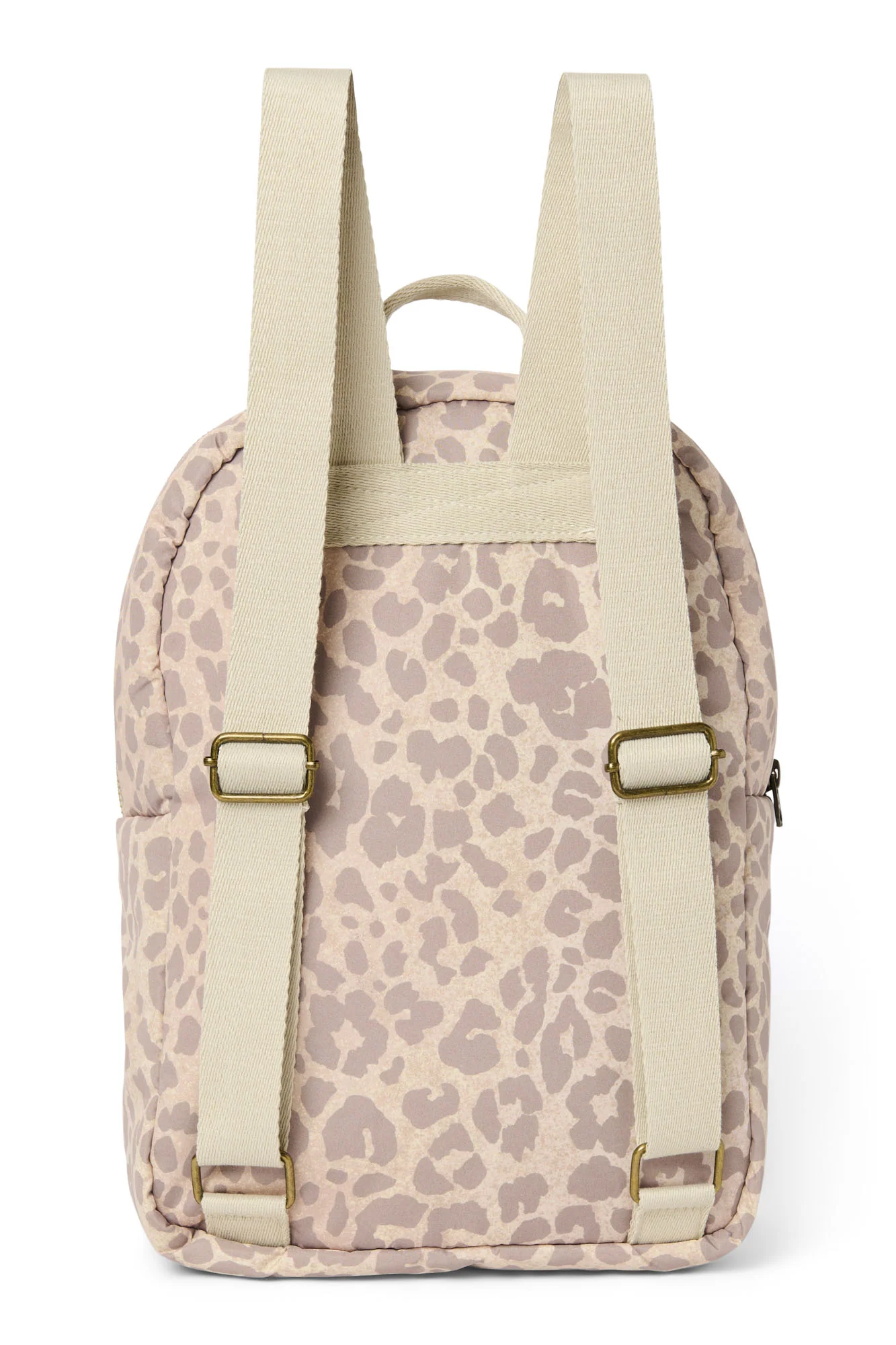 Puffy Midi Backpack | Beige Leopard
