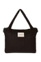 Flannel Chalkstripe Diaper Bag | Brown