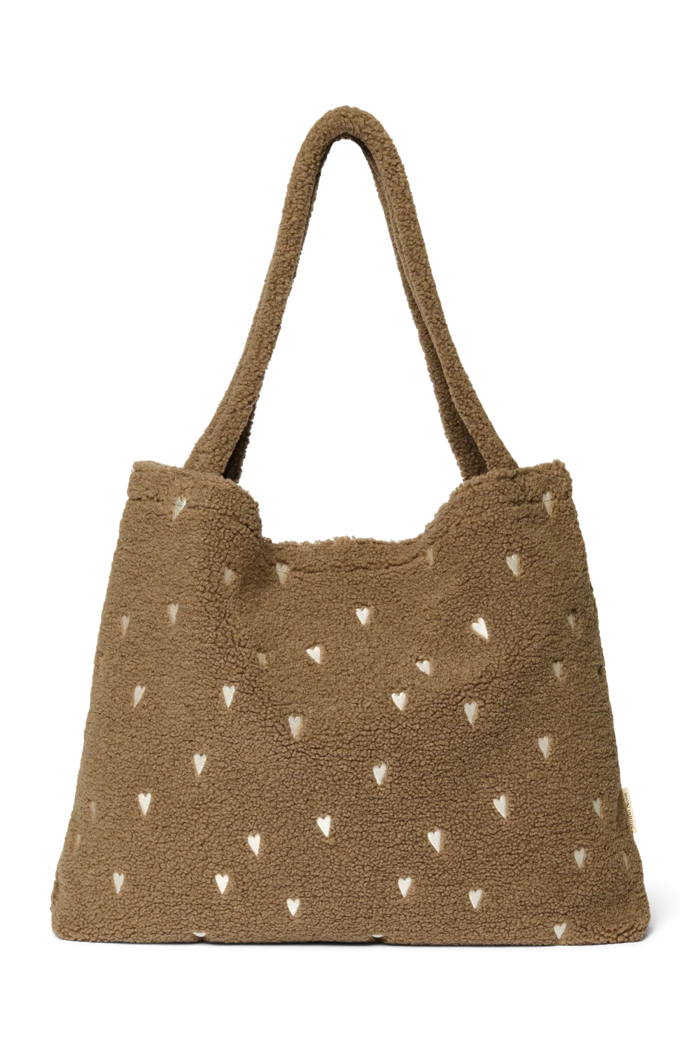 Teddy Mom Bag | Brown Hearts
