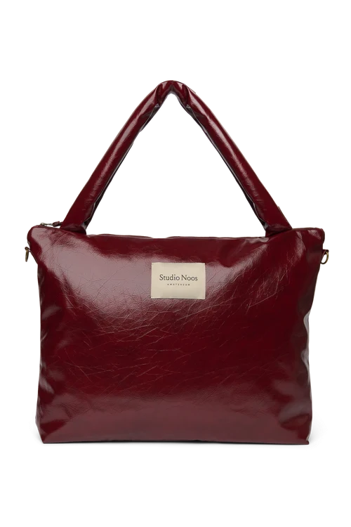 Vegan Leather Diaper Bag | Burgundy