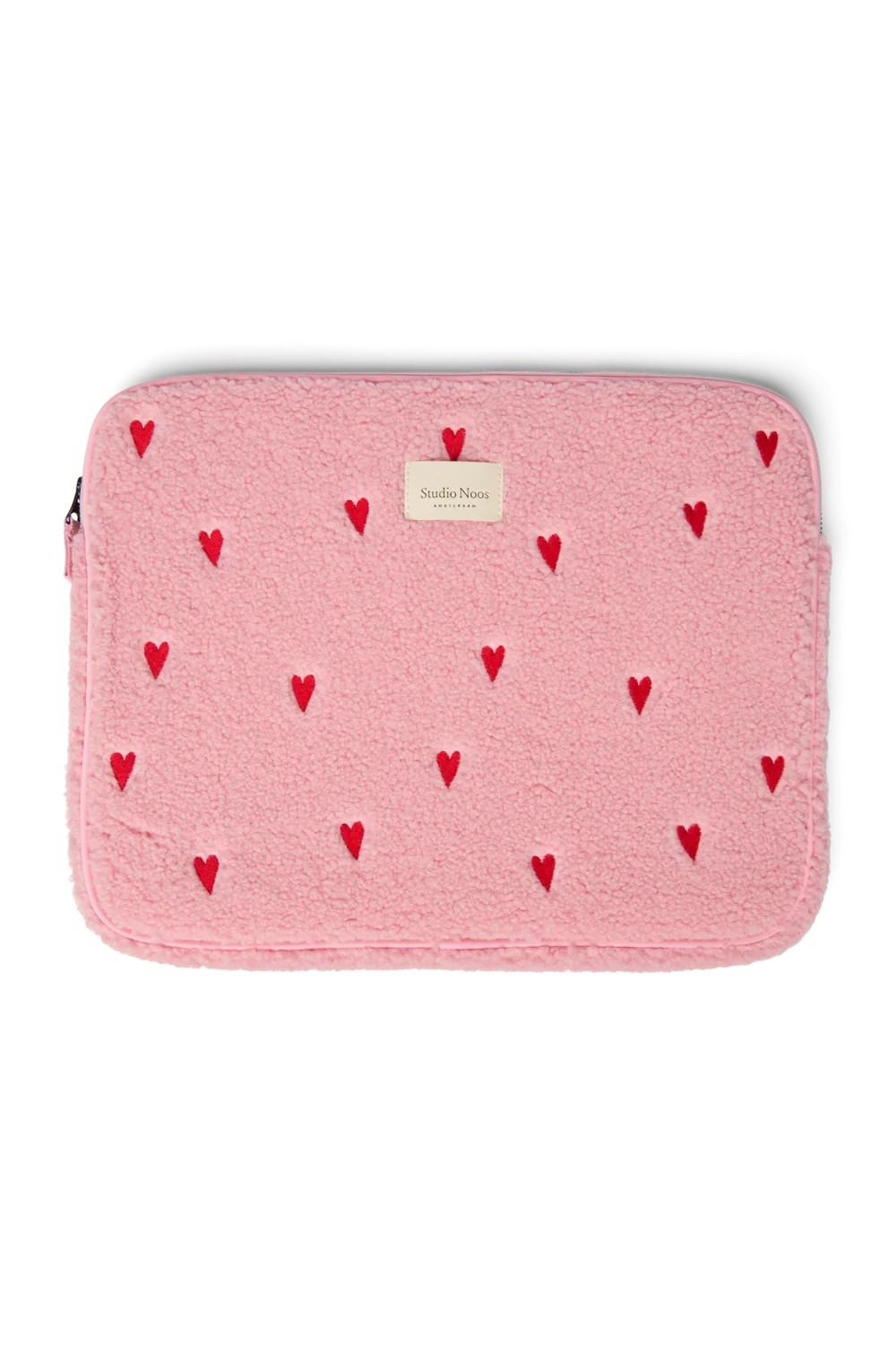 Teddy Laptop Sleeve 15 Inch | Light Pink Hearts