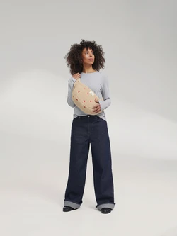 Teddy Mini Cross Body Bag | Ecru Hearts
