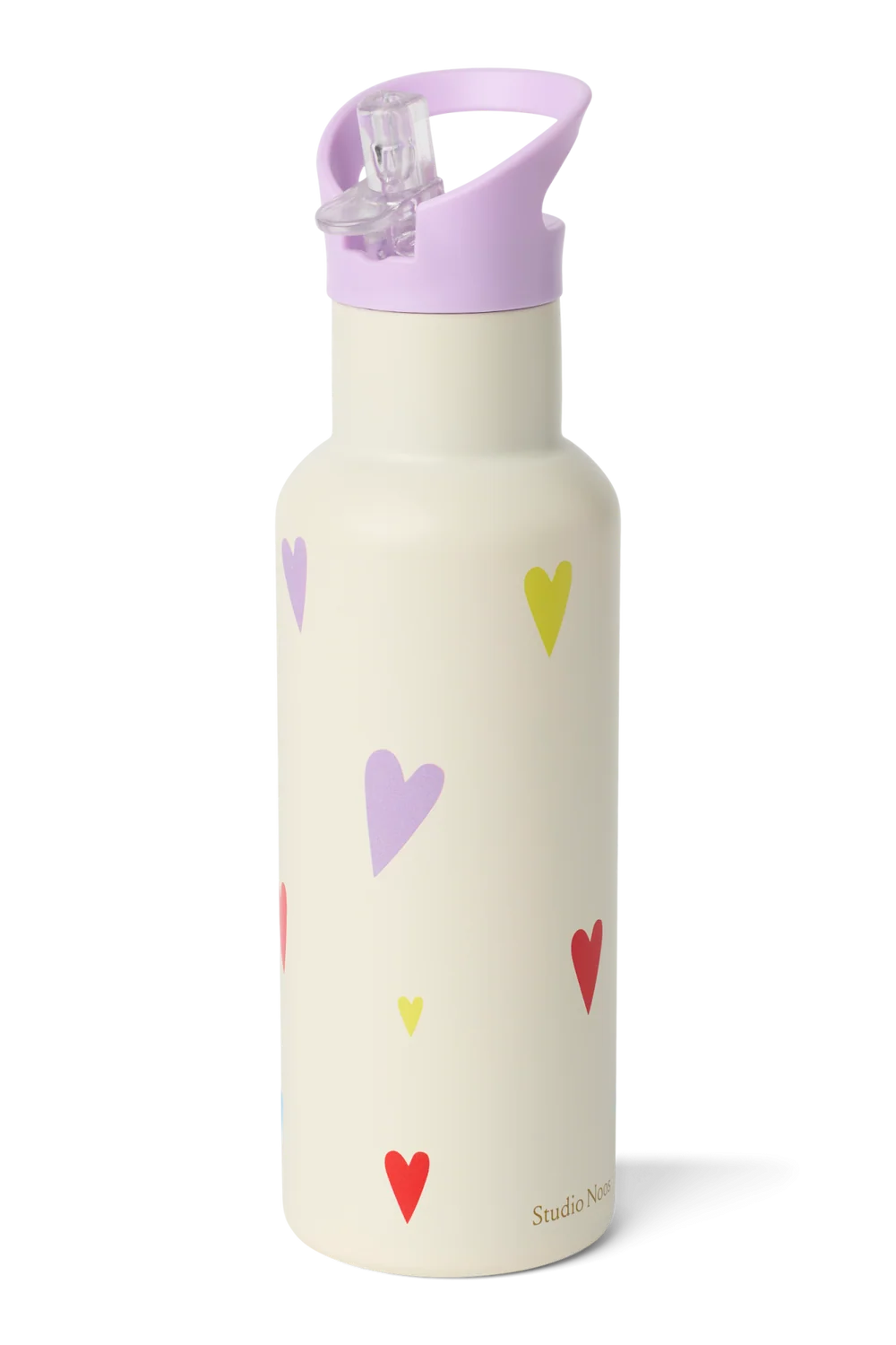 Stainless Steel Bottle 500ML | White Multicolor Hearts
