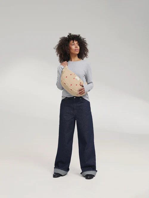 Teddy Mini Cross Body Bag | Ecru Hearts