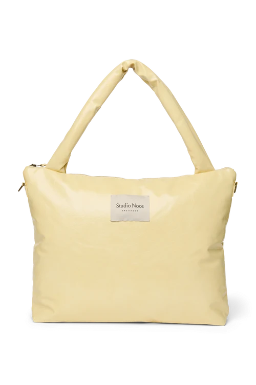Vegan Leather Diaper Bag | Butter Yellow