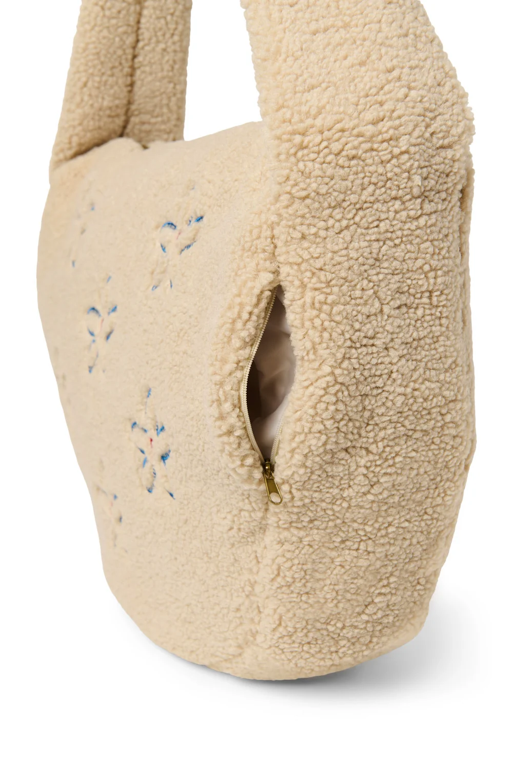 Teddy Cross Body Bag | Ecru Flower Heart