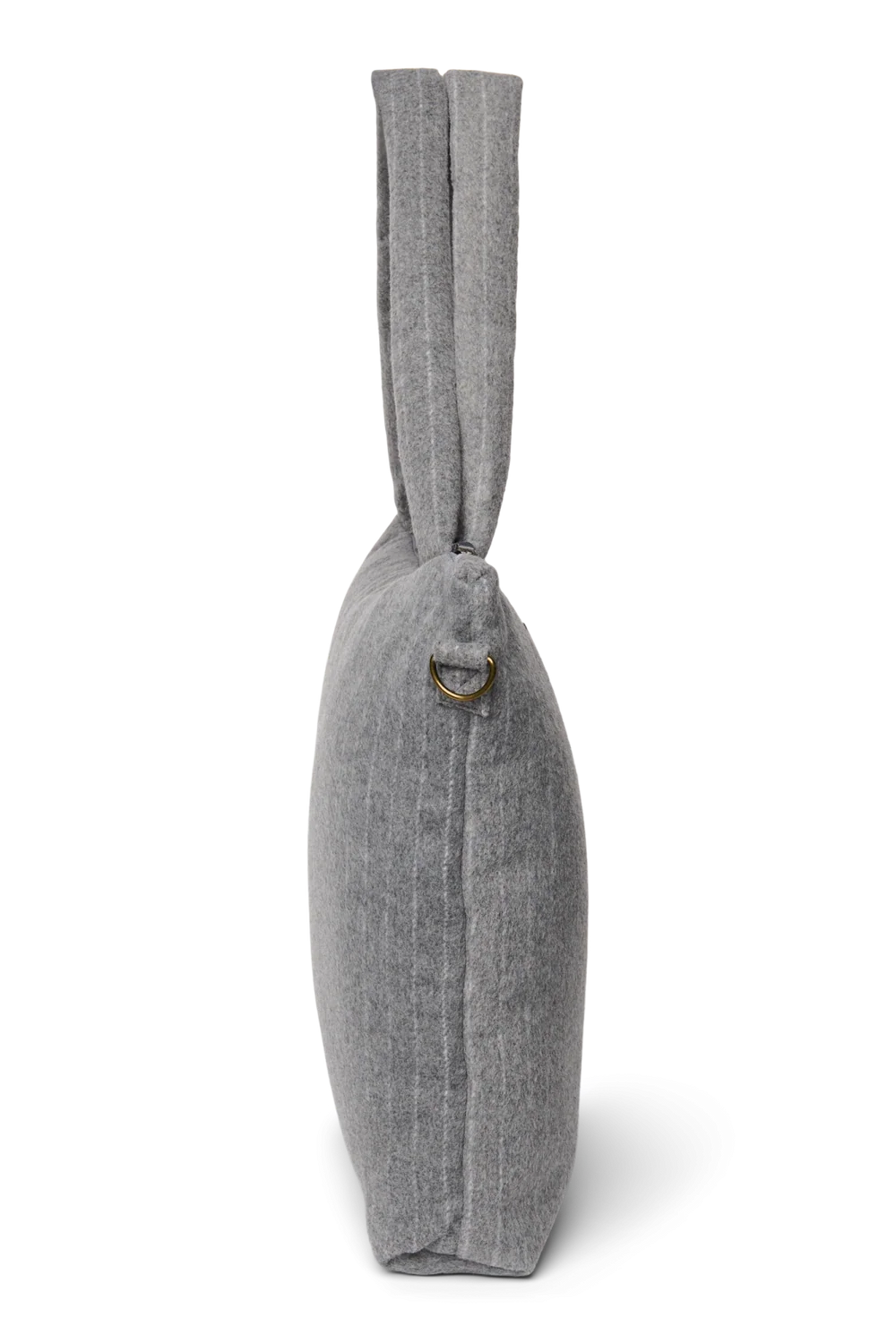 Flannel Chalkstripe Diaper Bag | Light Grey