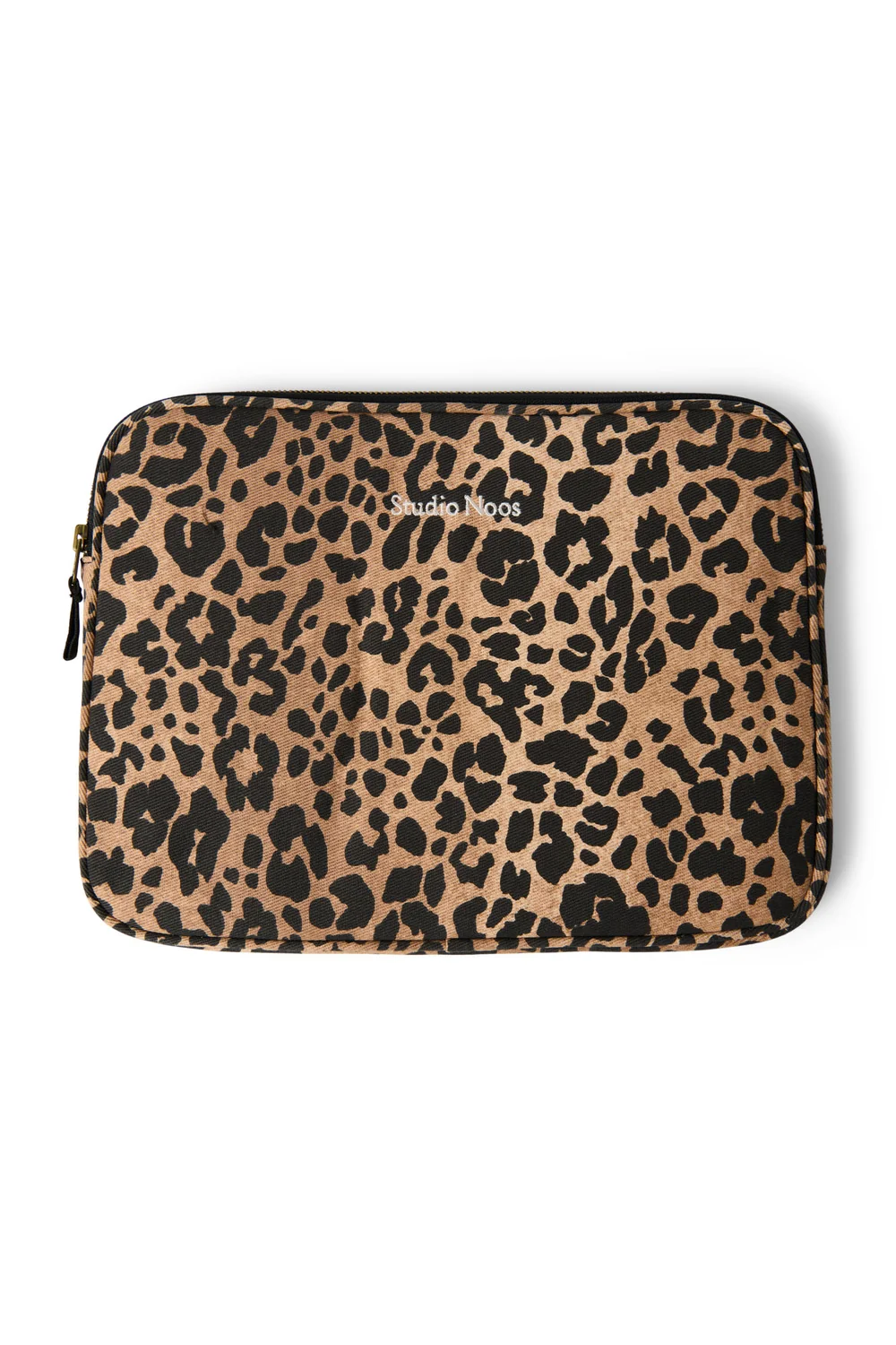 Cotton Laptop Sleeve 13 Inch | Brown Leopard