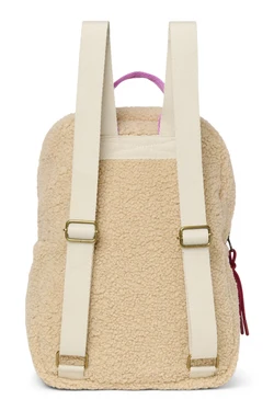 Teddy Midi Backpack | Ecru/Purple
