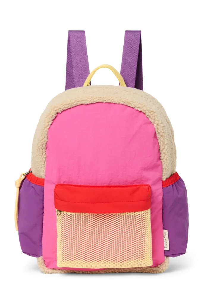 Patchwork Midi Backpack | Bright Pink