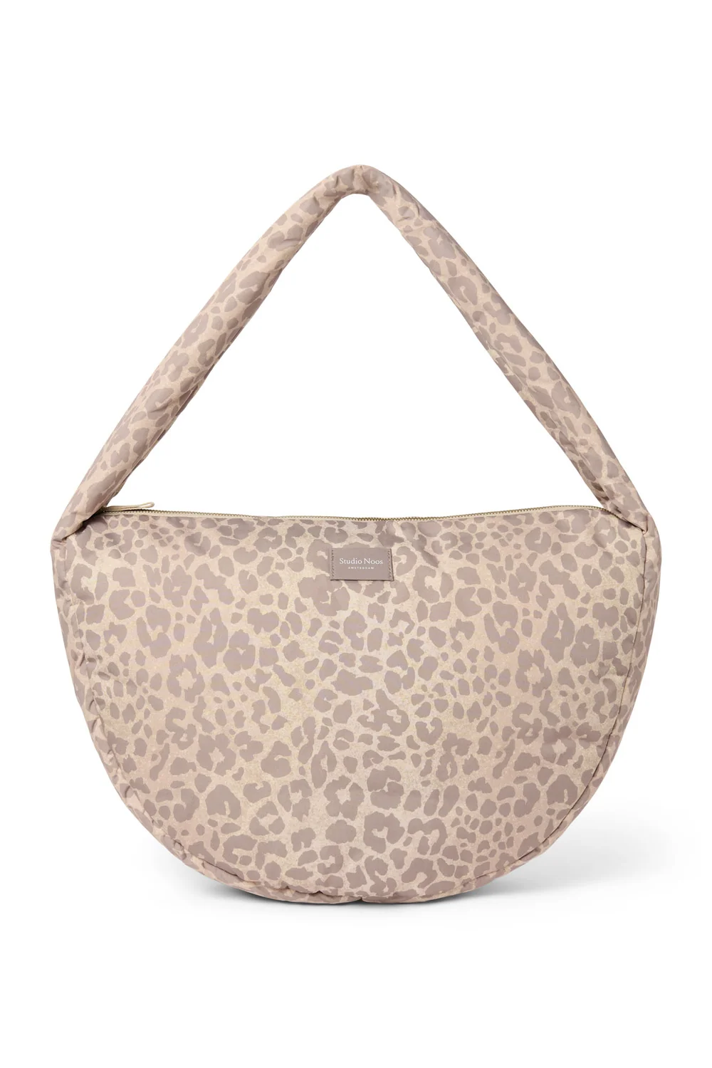 Puffy Cross Body Bag | Beige Leopard