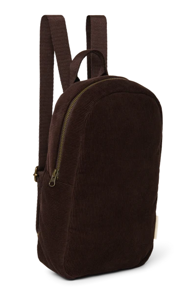Rib Puffy Mini Backpack | Dark Brown