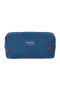 Denim Pouch | Dark Blue Red Hearts
