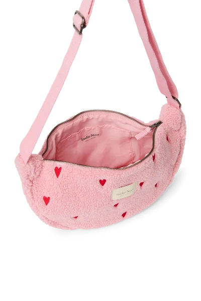 Teddy Adult Fanny Pack | Light Pink Hearts