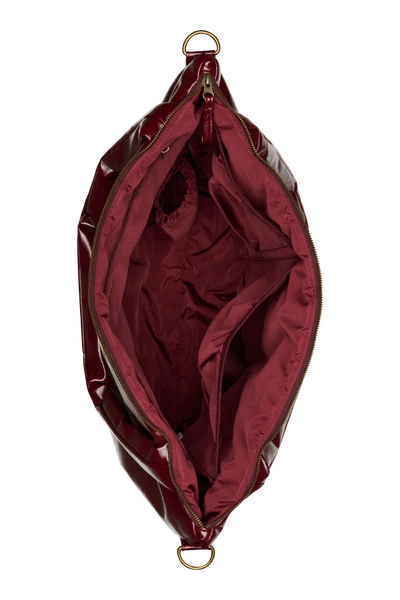 Vegan Leather Diaper Bag | Burgundy