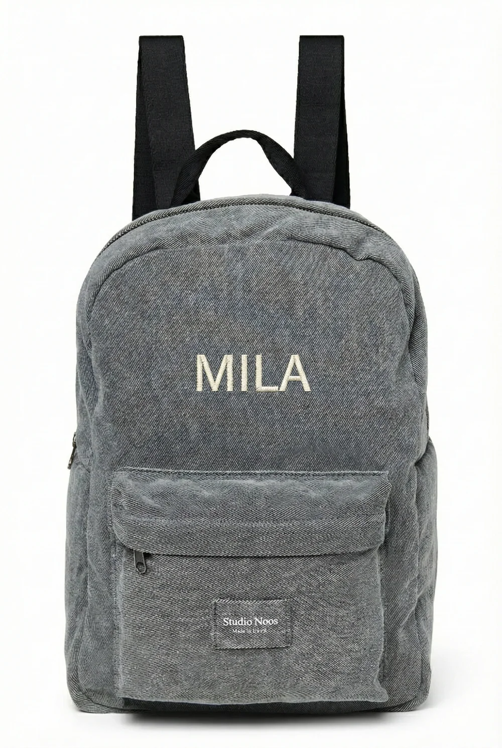 Denim Midi Backpack | Grey
