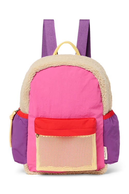 Patchwork Midi Backpack | Bright Pink