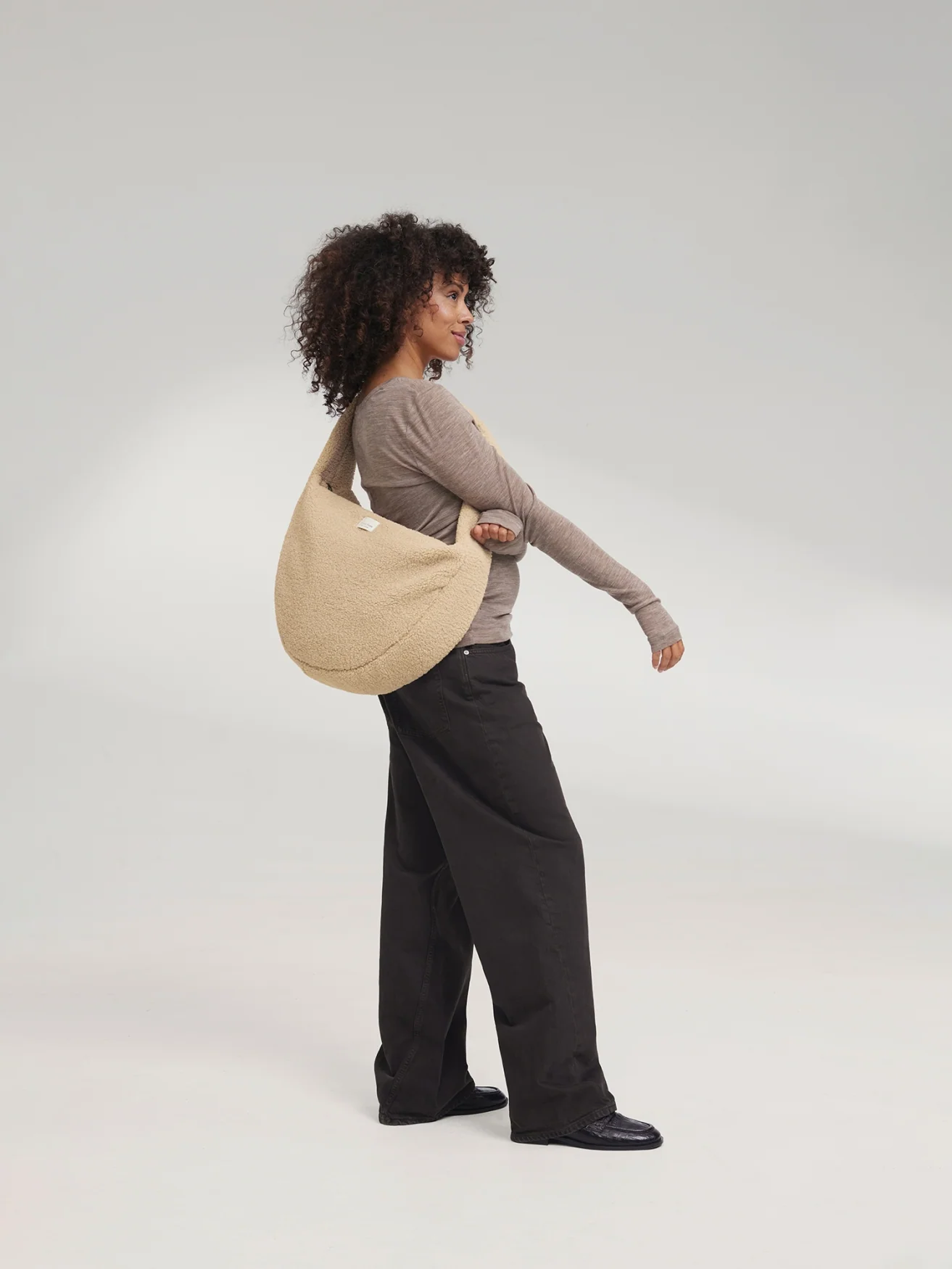 Teddy Cross Body Bag | Ecru