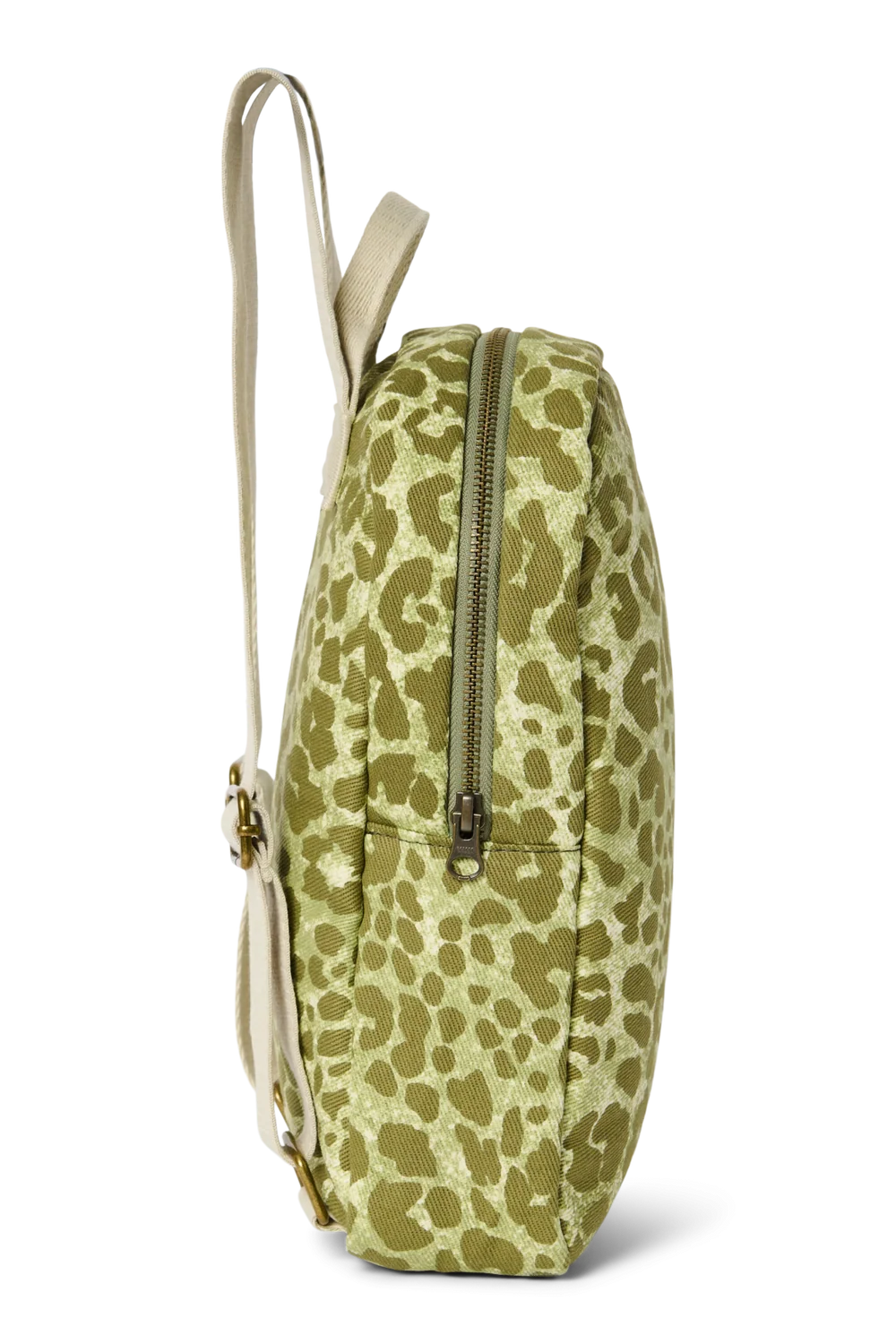 Cotton Mini Backpack | Green Leopard