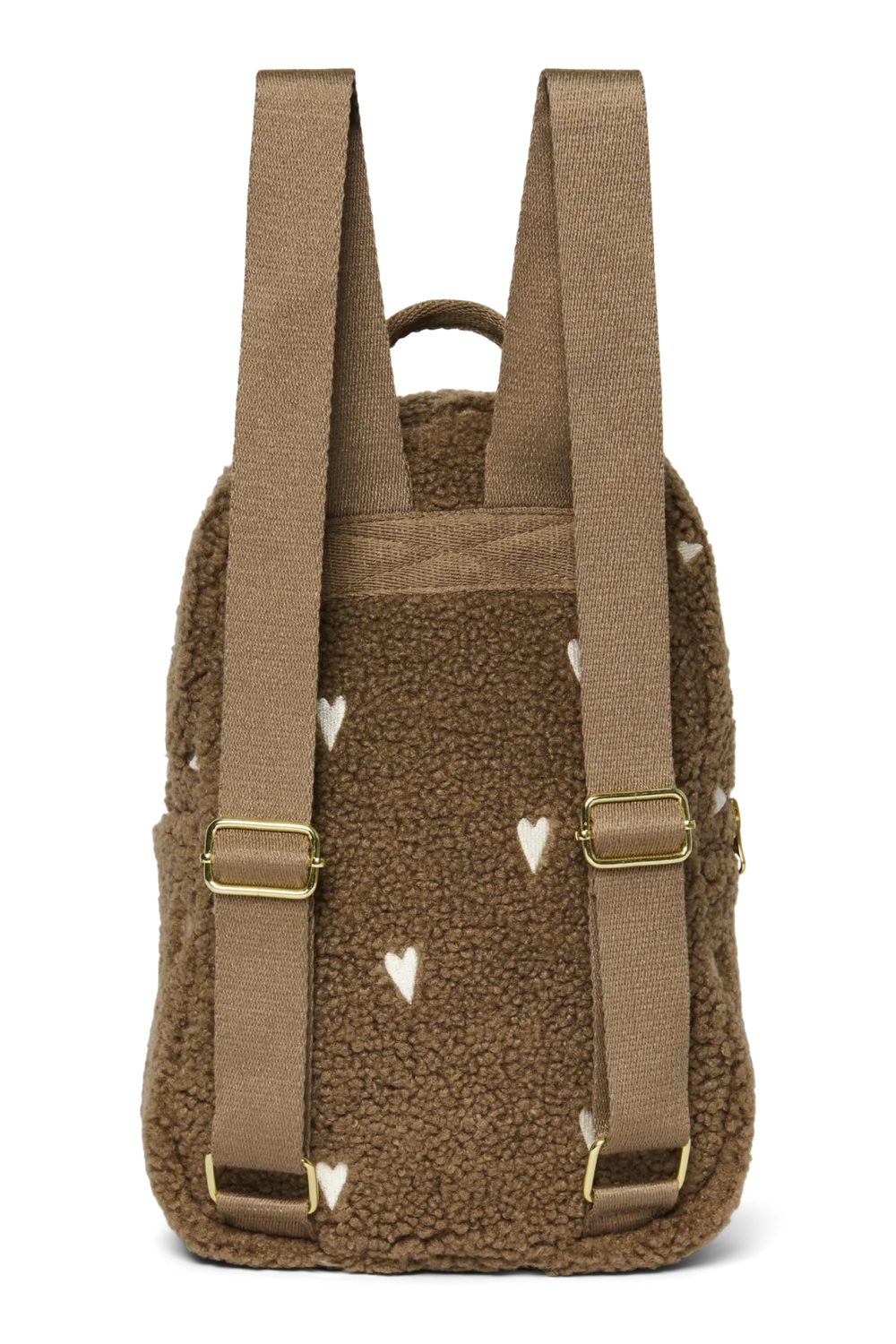 Teddy Mini Backpack | Brown Hearts
