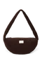 Rib Puffy Mini Cross Body Bag | Dark Brown