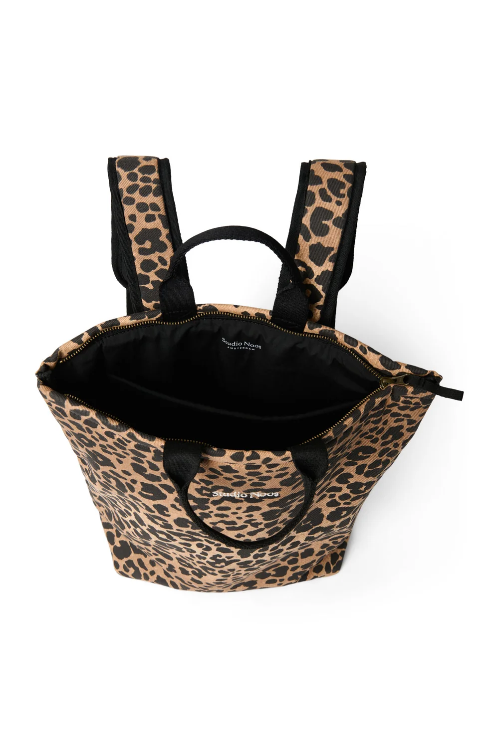 Cotton Adult Backpack | Brown Leopard