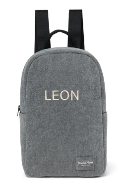Denim Mini Backpack | Grey