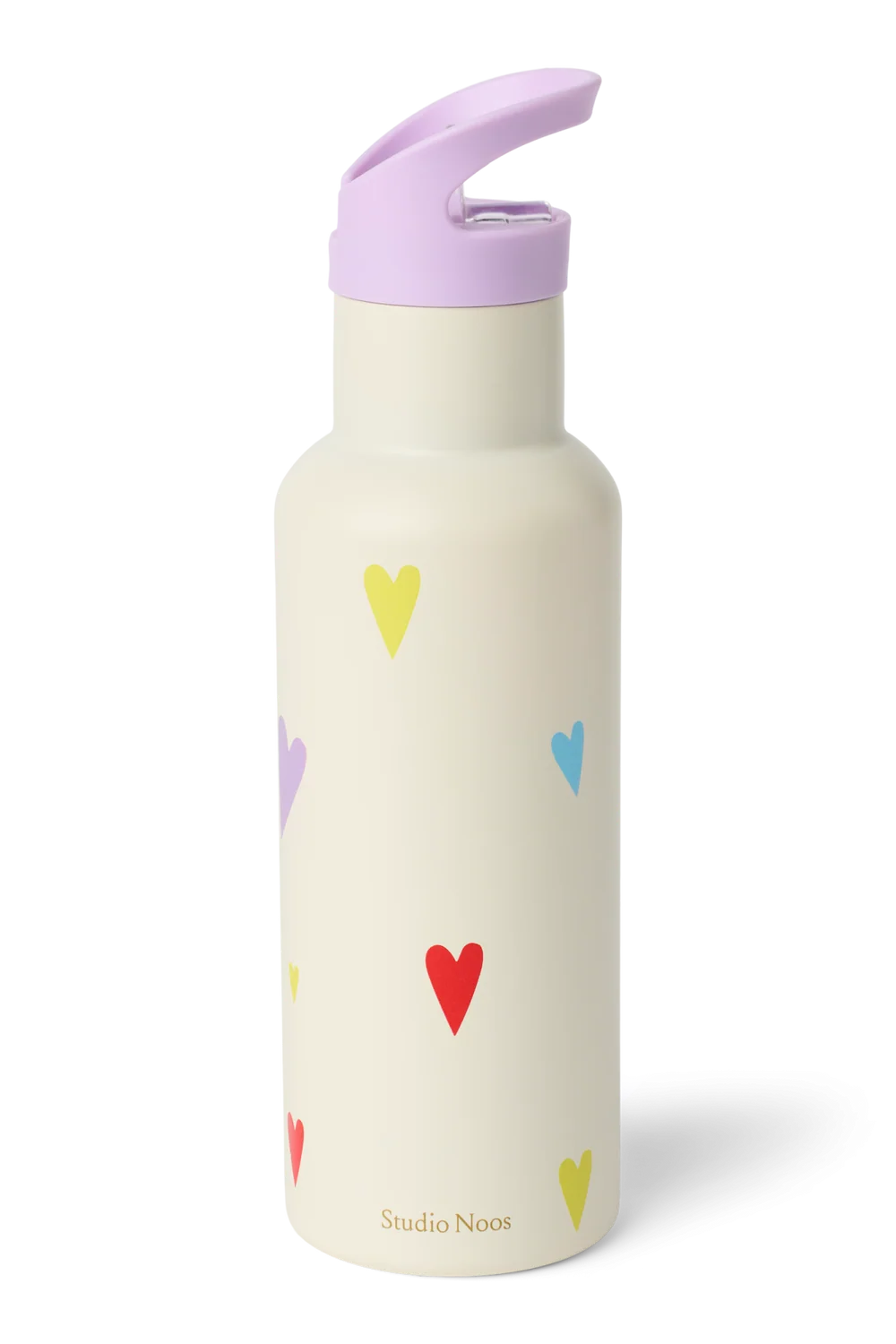 Stainless Steel Bottle 500ML | White Multicolor Hearts