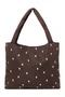 Puffy Mom Bag | Brown Hearts