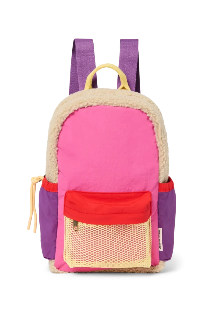 Patchwork Mini Backpack | Bright Pink