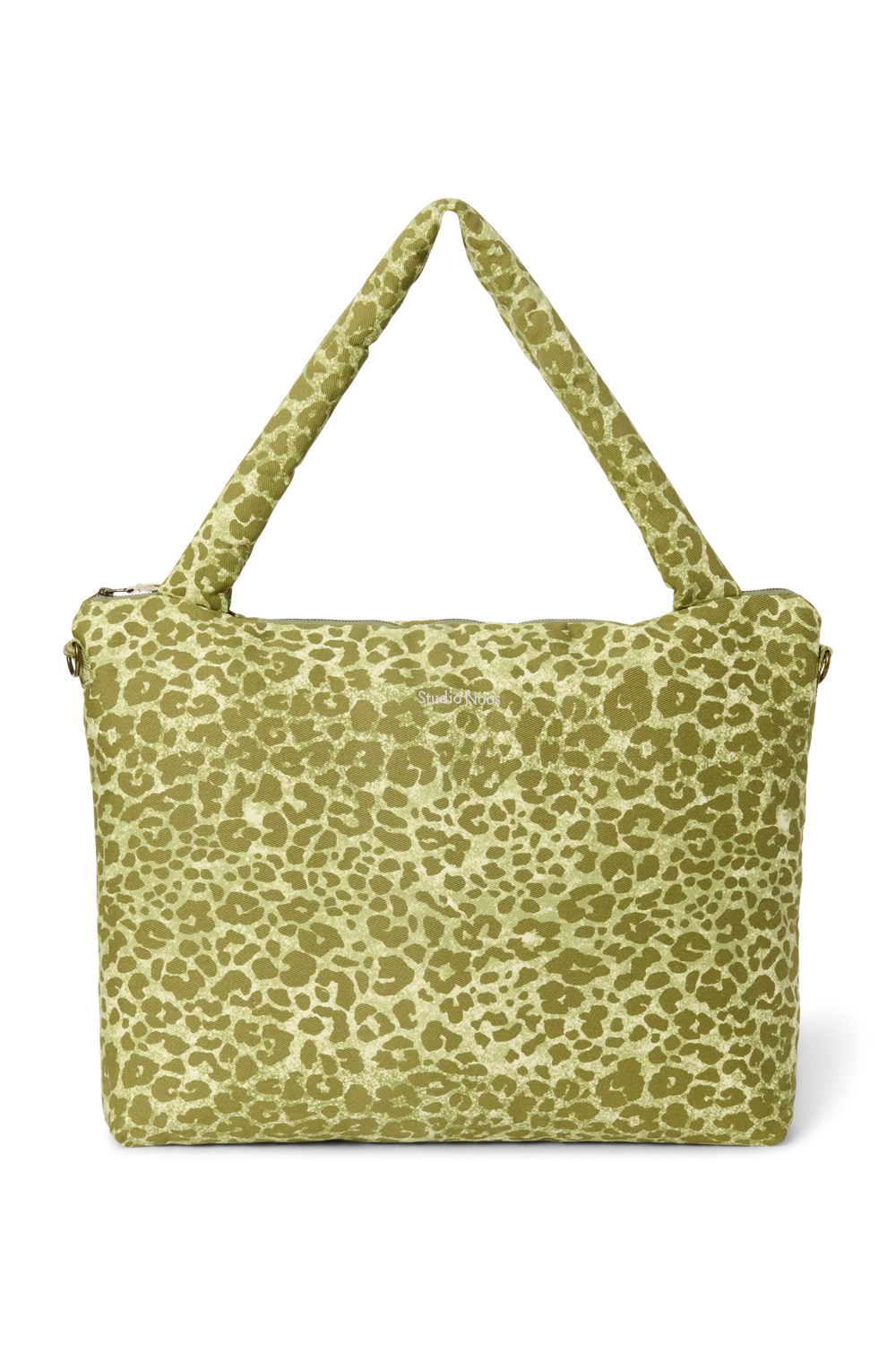 Cotton Diaper Bag | Green Leopard