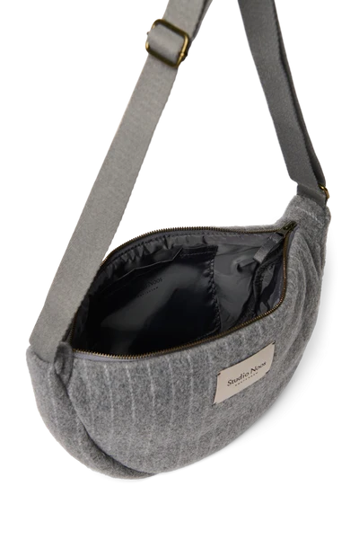 Flannel Chalkstripe Adult Fanny Pack | Light Grey