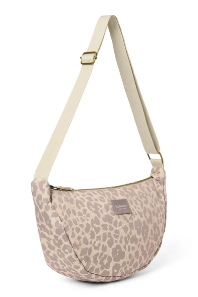 Puffy Adult Fanny Pack | Beige Leopard